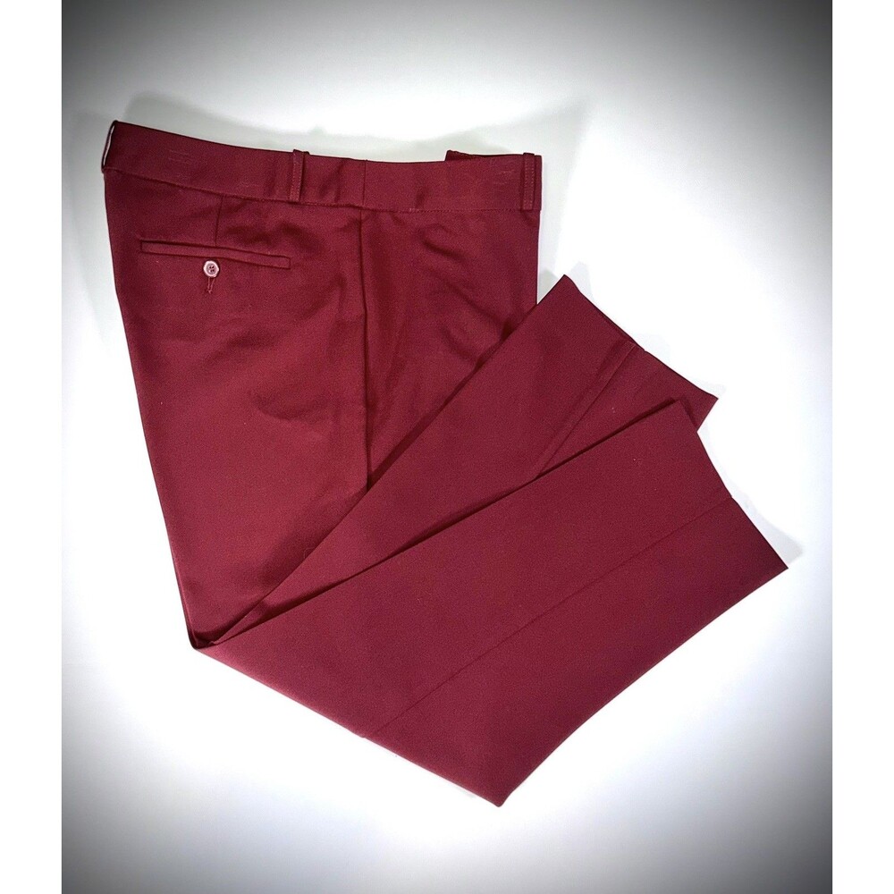 Liz Claiborne Career Pants Women 14 Burgundy Cropped Straight Mid-Rise